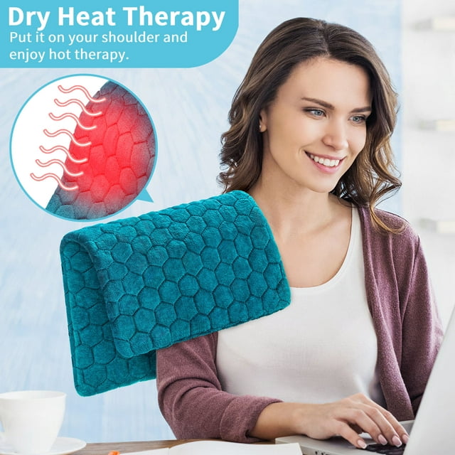 Electric Heating Pad for Back Pain Relief, 12'' x 24'' Heating Pad for Period Cramps, Menstrual Shoulder, Neck with Temperature Settings and Auto Shut Off, Machine Washable Heated Pad Christmas Gift