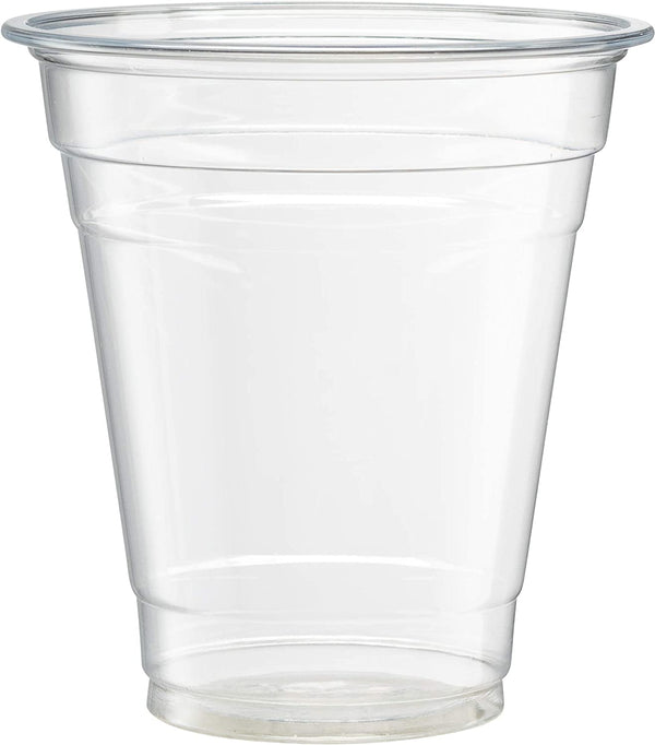 50 Pack 24 oz Clear Plastic Cups with Lids, Disposable Drinking Cups