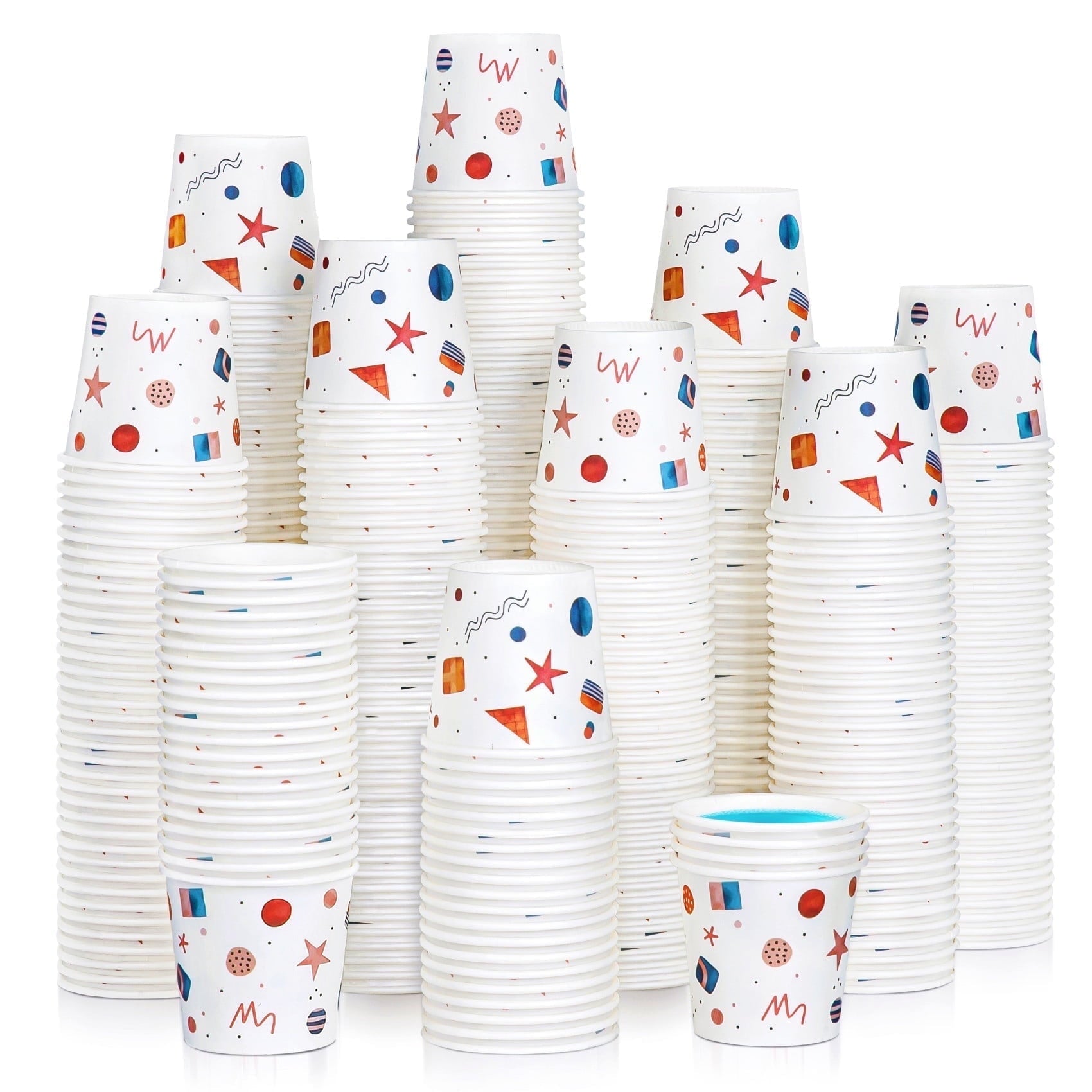 Treamon Small Mouthwash Cups, Everyday Disposable Paper Bathroom Cups, 3 oz, 600 Count