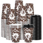 Treamon Paper Cups, To Go Hot Cups Disposable Cups with Lids, 16 oz 100 Count