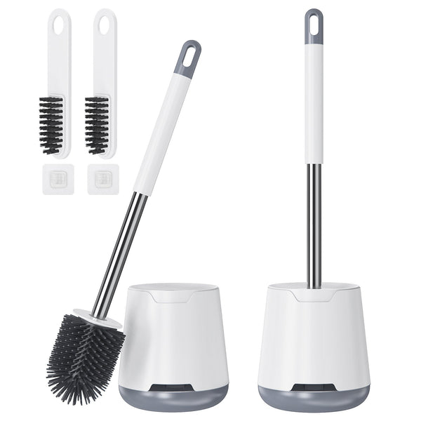 Toilet Bowl Cleaner Brush Set 2 Pack and 2 Bathroom Small Cleanning Brush Provide All-round Cleaning Without Blind Spots