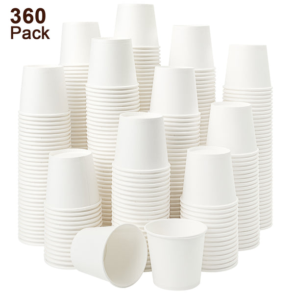 Paper Coffee Cups, Small Disposable Bathroom, Espresso, Mouthwash Cups, 3 oz, 360 Count