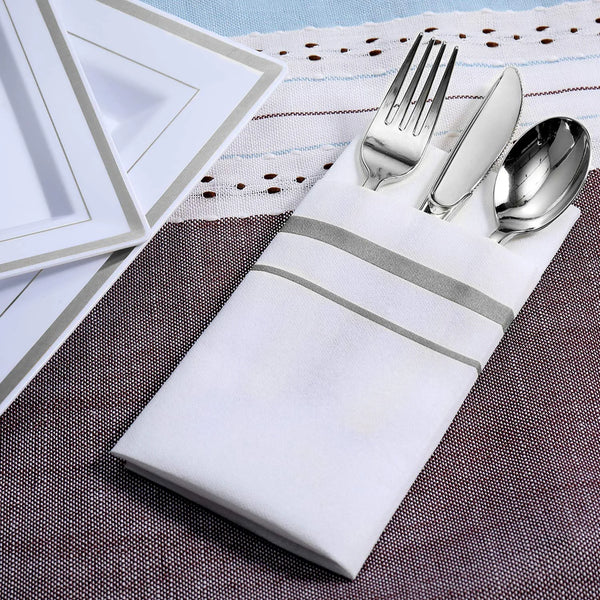 Disposable Guest Towels Linen-Feel Paper Hand Towels, Decorative Bathroom Hand Napkins for Kitchen, Parties