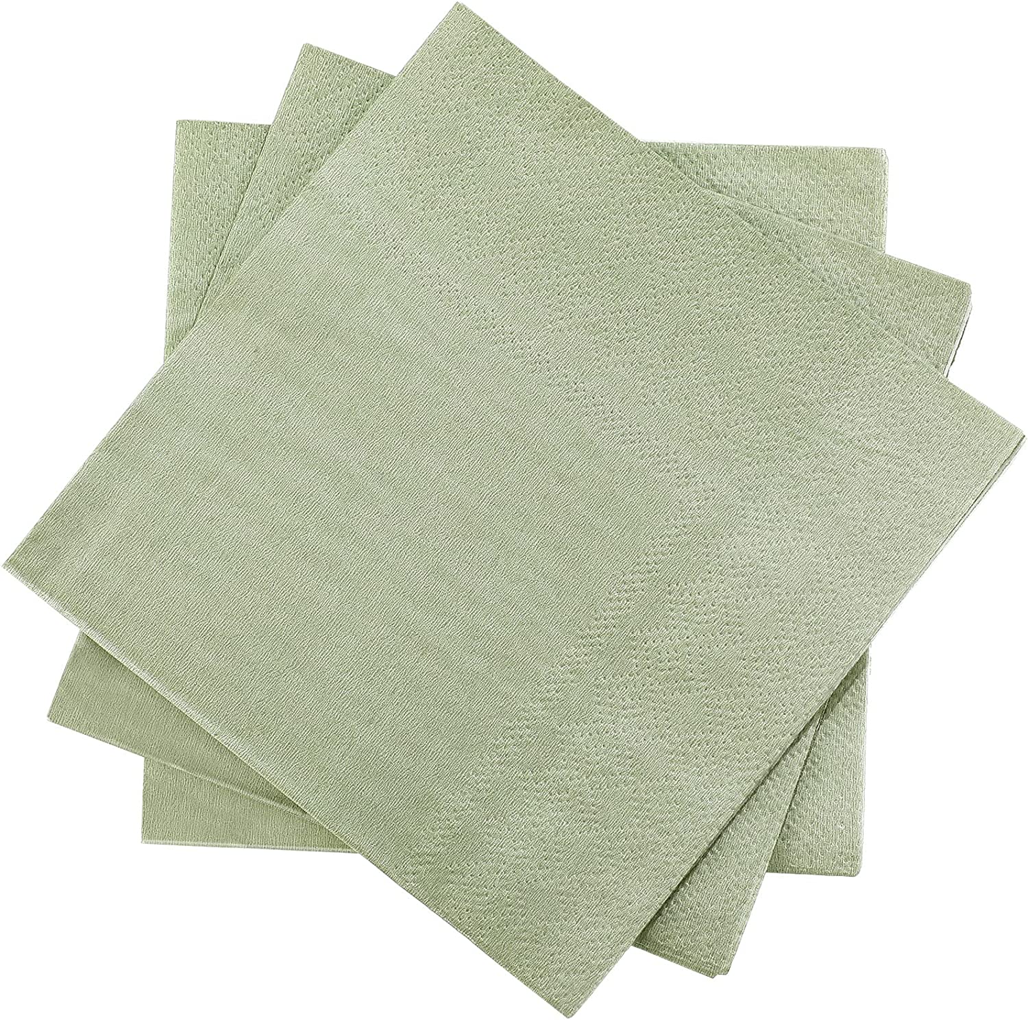 100 Pieces 2-ply Sage Green Cocktail Napkin Disposable Soft Sage Green –  Treamon